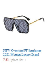 Load image into Gallery viewer, NEW Oversized FF Sunglasses 2022 Women Luxury Brand Fashion Flat Top One Piece Sun Glasses Men Gafas Shade Mirror UV400