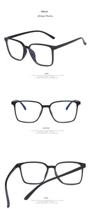 Anti Blue Light Glasses Square Frame  Women's Eyeglasses Frame Blue Blocking Gaming  Eyeglasses Vintage Men Spectacles