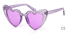 Load image into Gallery viewer, Trending Cat Eye Sunglasses Big Heart Popular Heart Sharp flash of light Glitter Pink Glasses High Quality Shades for Female