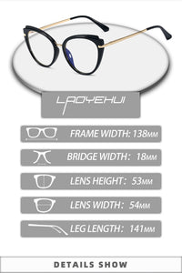Unusual Cat Eye Optical Blue Light Glasses Frames For Women Computer Gaming Decorative Eyeglasses Women's Prescription Glasses