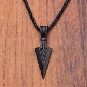 New Fashion Arrow Necklace for Men Black Metal Punk POP Cross Pendant Necklace Trendy Simple Chain Jewelry Gift collar hombre
