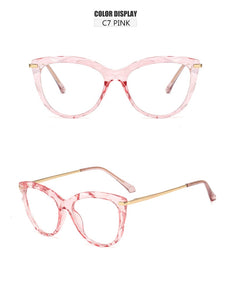 Oulylan Sexy Eyeglasses Frame Women Fashion Cat Eye Glasses Frames Transparent  Myopia Frame Female Optical Spectacles