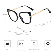 Load image into Gallery viewer, Cat Eye Plastic Titanium Anti Blue Glasses Frames Ultralight Women Optical Fashion Computer Glasses
