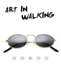 Load image into Gallery viewer, Retro Alloy Sunglasses Women Metal Round Sunglasses Women Vintage Oval Sun Glasses for Men Luxury Designer Gafas De Sol