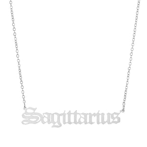 2020 New Constellation Zodiac Necklaces Jewelry for Women Antique Style Designed Letter Taurus Aries Necklaces Collier
