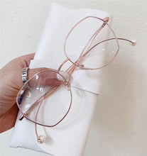 Load image into Gallery viewer, Anti-blue Light Glasses Frame Women Irregular Eyeglasses Unique Pearl Bent-leg Spectacle Frame Fashion Myopia Frames