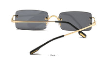 Carica l'immagine nel visualizzatore di Gallery, Retro Rimless Sunglasses Women Men Retro Brand Designer Sunglasses Sunglasses Women Men Rectangular Glasses UV400 Oculos De Sol
