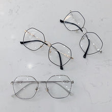 Load image into Gallery viewer, Clear Glasses Frames Women Retro Metal Polygon Eyeglasses Womens Gradient Pink Optical Frame Spectacles Hollow Design