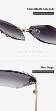 Load image into Gallery viewer, 2022  Vintage Round Sunglasses Women Men  Fashion Rimless Glasses Retro Pink Gradient Sun Glasses Women UV400 Shades Oculos