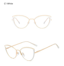Load image into Gallery viewer, Ralferty Retro Glasses Women Anti Blue Light Decorative Cat Eye Female glasses Frame For Prescription Optic Myopia oculos F95721