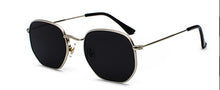 Load image into Gallery viewer, New Vintage Gold Sunglasses Men Square Metal Frame Silver Brown Black Small Sun Glasses Female Unisex Summer Style Shades