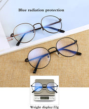 Load image into Gallery viewer, Round Glasses frame retro FemaleTransparent for Computer Lenses Metal Frame Eyeglasses Women Men Anti Blue Ray Oculos De Grau Sp