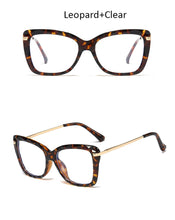 Load image into Gallery viewer, anti blue light glasses Transparent Square Optical computer glasses women Brand blue light  Big frame Clear Cat eye women&#39;s
