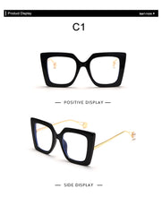 Load image into Gallery viewer, Vintage Glasses Women Men Square Clear Glasses Optical Eyeglasses Frame Transparent Lens Spectacle Frame NOT Anti Blue Light