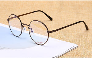 Round Glasses frame retro FemaleTransparent for Computer Lenses Metal Frame Eyeglasses Women Men Anti Blue Ray Oculos De Grau Sp