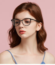 Load image into Gallery viewer, clip on Cat Eye Eyewear Frames Women frame  3in1 memory core inside Polarized Magnet Clip sunglasses  women magnet frame Myopia