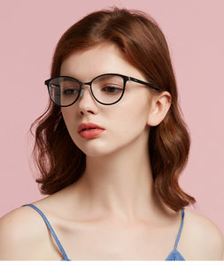 clip on Cat Eye Eyewear Frames Women frame  3in1 memory core inside Polarized Magnet Clip sunglasses  women magnet frame Myopia