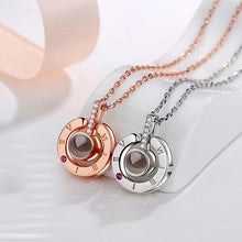 Load image into Gallery viewer, 100 Languages Love Necklace Heart Pendant Wedding Romantic I Love You Projection Necklace for Women Girl Friend Ladies Gifts