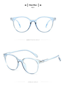 2022 Clear Glasses Women Anti Blue Light Eyeglasses Computer Gaming Goggles Vintage Round Fake Glasses Optical Spectacle Frame