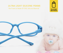 Load image into Gallery viewer, Square Unisex TR90 Flexible Ultralight Glasses Frame Kids Optical Clear Silicone Eyeglasses Boy Girls UV400