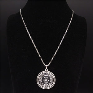 Viking Stainless Steel Necklace Chain Men/Women Silver Color Necklaces & Pendants Jewelry collar acero inoxidable mujer N3296S02