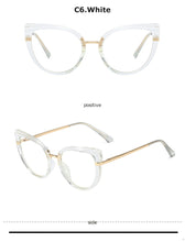 Load image into Gallery viewer, Cat Eye Anti Blue Light Optical Glasses Women Prescription Myopia Eyeglass Frame Ladies Clear Computer Glasses