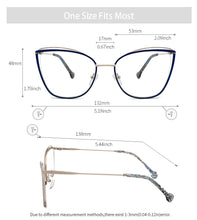 Load image into Gallery viewer, Metal Glasses Frame Women Cat Eye Myopia Computer Eyeglasses Frame  Lady Stylish Eyewear High Quality MS3535