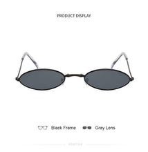 Load image into Gallery viewer, Small Frame Black Shades Round Sunglasses Women Oval Brand Designer Vintage Fashion Pink Sun Glasses Female Oculos De Sol