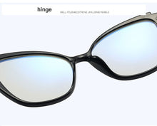 Load image into Gallery viewer, Plastic Titanium Anti Blue Glasses Frames Cat Eye Women Optical Fashion Computer Glasses