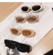Load image into Gallery viewer, Ins Popular Fashion Small Cat Eye Sunglasses Woman Vintage Oval Eyewear Men Champagne Tea Sun Glasses Shades UV400