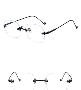 2022 Women Glasses Frame Luxury Eyeglasses Frame Women Anti Blue Light Eyewear Optics Brand Women Frameless Spectacle