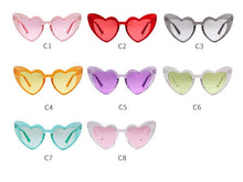 Load image into Gallery viewer, Trending Cat Eye Sunglasses Big Heart Popular Heart Sharp flash of light Glitter Pink Glasses High Quality Shades for Female