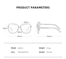 Load image into Gallery viewer, Polarized Ladies Sunglasses Women Gradient Lens Round Sun Glasses Square Luxury Brand Oculos Lunette De Soleil Femme