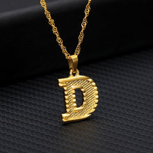 Carica l&#39;immagine nel visualizzatore di Gallery, Capital Letter Initial Necklace For Women Stainless Steel Gold A-Z Alphabet Pendant Necklace Jewelry Christmas Gift Bijoux Femme