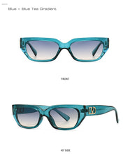 Carica l'immagine nel visualizzatore di Gallery, SO&amp;EI Moda Piccoli Occhiali da sole Cat Eye Donna Retro Designer di marca Jelly Color Eyewear Ins Uomini popolari Occhiali da sole sfumati UV400 