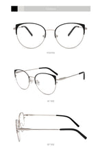Load image into Gallery viewer, Metal Glasses Frame Women New Fashion Cat Eye Round Glasses Vintage Optical Eyewear Myopia Alloy Prescription Eyeglasses