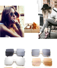 Load image into Gallery viewer, 2022 Sunglasses Women Luxury Sun Glasses For Women Glasses Retro Brand Square Sunglasses Women Metal Half Frame Eyewear