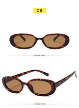 Load image into Gallery viewer, LongKeeper 2022 Small Oval Sunglasses Women Men Retro Vintage  Sun Glasses Ladies Black White Pink Clear Shades for Female 90s
