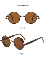Load image into Gallery viewer, Classic Gothic Steampunk Sunglasses Women Brand Designer Vintage Round Metal Frame Sun Glasses Female Male High Quality UV400