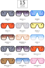 Load image into Gallery viewer, 2022 futuristic big rectangle FF logo sunglasses women uv400 high quality oversized shades for women retro mirro oculos de sol