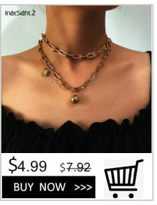 Punk Imitation Pearl Choker Necklace Collar Statement Gold Color Love Heart Lasso Pendant Necklace for Women Jewelry
