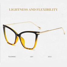 Load image into Gallery viewer, Cat Eye Glasses Frames Women Metal Goggles Transparent Glsses Frame For Female Big Frame Eyeglasses Clear Lens Eye Glasses
