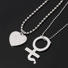 Load image into Gallery viewer, necklace she devil Women Igirl Heart Pendant Necklace Stainless Steel Harajuku Female Gothic Streetwear Chain Necklace