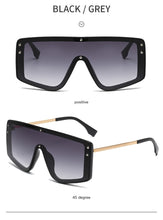 Load image into Gallery viewer, Oversized butterfly Sunglasses Women 2022 Luxury Brand Fashion Flat Red Black Clear Lens One Piece Men Gafas Shade Mirror UV400