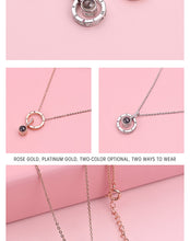 Load image into Gallery viewer, I Love You Necklace 100 Languages Heart Love Necklace Love Memory Projection Pendant Necklace for Women Gifts for Mother&#39;s Day