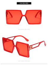 Load image into Gallery viewer, Oversized Women Sunglasses Fashion Square Glasses Vintage D shape Oversized Frame Popular NEW  Glasses Lentes De Sol Mujer