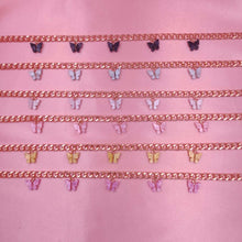 Load image into Gallery viewer, Punk Gold  Silver Color Chain 5 Butterfly Pendant Necklace for Women Wedding Party Statement 2020 Cute Choker Necklaces Jewelry