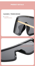Load image into Gallery viewer, Oversized butterfly Sunglasses Women 2022 Luxury Brand Fashion Flat Red Black Clear Lens One Piece Men Gafas Shade Mirror UV400