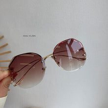 Load image into Gallery viewer, Oulylan Rimless Sunglasses Women Fashion Metal Bent leg Gradient Sun Glasses Ladies Sexy Blue Pink Eyewear Vintage Shades UV400