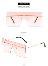 Load image into Gallery viewer, Oversized Rimless Sunglasses Fashion Women Metal Gradient Sun glasses Luxury Lady Sunglass Eyewear UV400 Shades gafas de sol